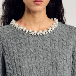 Femme SANDRO Pull En Maille Câblée