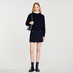 Femme SANDRO Pull En Maille Col Montant