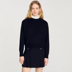 Femme SANDRO Pull En Maille Col Montant
