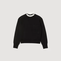 Femme SANDRO Pull En Maille Col Montant