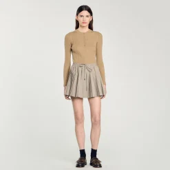 Femme SANDRO Pull En Maille Côtelée
