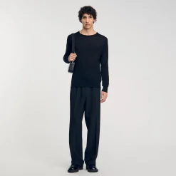 Homme SANDRO Pull En Maille Fine