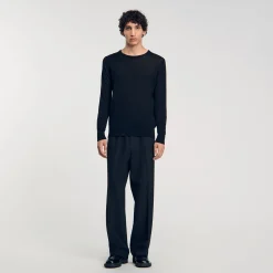 Homme SANDRO Pull En Maille Fine