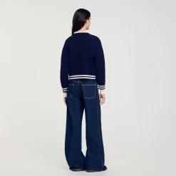 Femme SANDRO Pull En Maille Torsadée