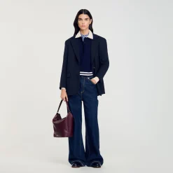Femme SANDRO Pull En Maille Torsadée