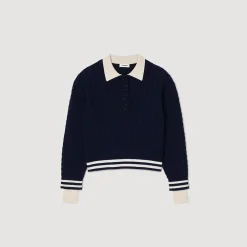 Femme SANDRO Pull En Maille Torsadée