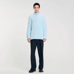 Homme SANDRO Pull En Polaire Bouclée