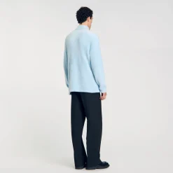 Homme SANDRO Pull En Polaire Bouclée