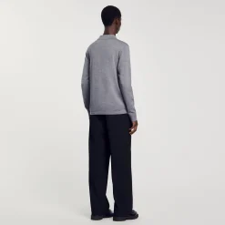 Homme SANDRO Pull Polo En Maille