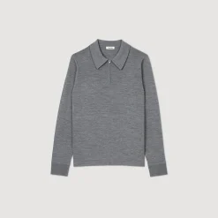 Homme SANDRO Pull Polo En Maille