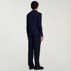 Homme SANDRO Pull Polo En Maille