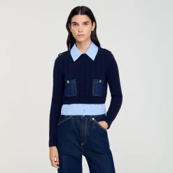Femme SANDRO Pull Trompe L'œil