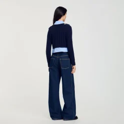 Femme SANDRO Pull Trompe L'œil