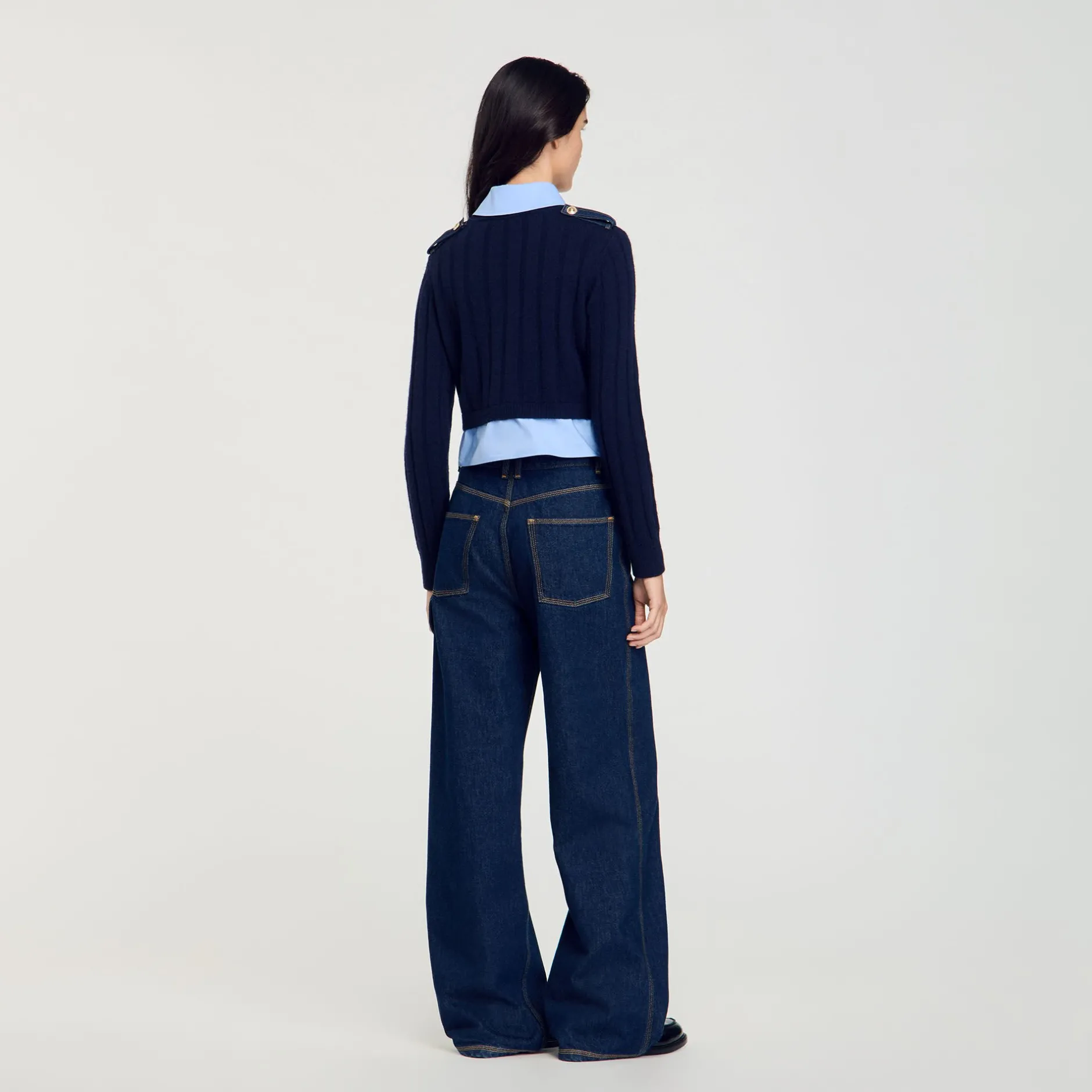 Femme SANDRO Pull Trompe L'œil