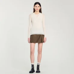 Femme SANDRO Pull Trompe L'œil En Laine