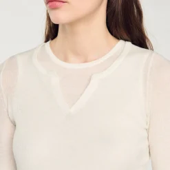 Femme SANDRO Pull Trompe L'œil En Laine