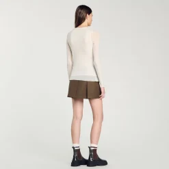 Femme SANDRO Pull Trompe L'œil En Laine
