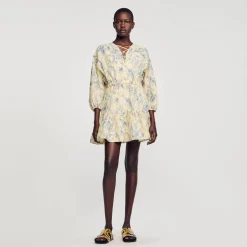 Femme SANDRO Robe à Imprimé Fleuri