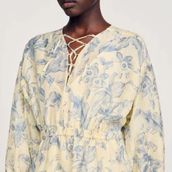 Femme SANDRO Robe à Imprimé Fleuri