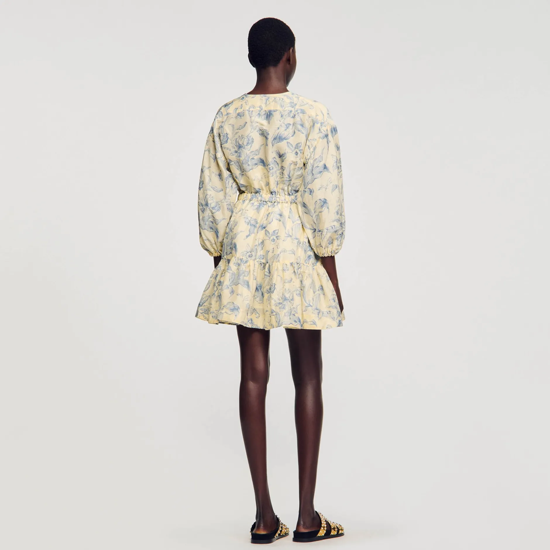Femme SANDRO Robe à Imprimé Fleuri