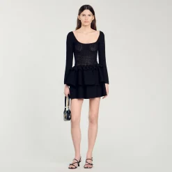 Femme SANDRO Robe à Volants