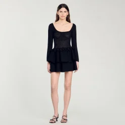 Femme SANDRO Robe à Volants