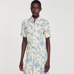 Femme SANDRO Robe Chemise Fleurie