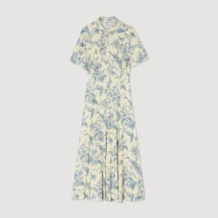 Femme SANDRO Robe Chemise Fleurie