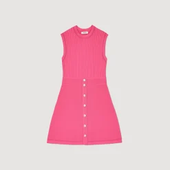 Femme SANDRO Robe Courte à Boutons
