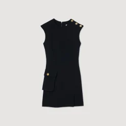 Femme SANDRO Robe Courte à Boutons