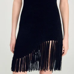 Femme SANDRO Robe Courte à Franges