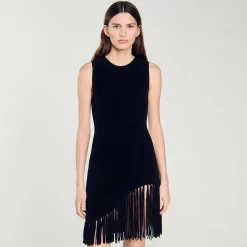 Femme SANDRO Robe Courte à Franges