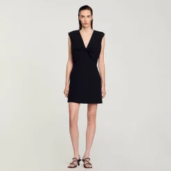 Femme SANDRO Robe Courte à Nœud