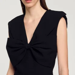 Femme SANDRO Robe Courte à Nœud