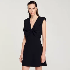 Femme SANDRO Robe Courte à Nœud