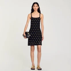 Femme SANDRO Robe Courte à Pampilles Coquillages