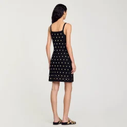 Femme SANDRO Robe Courte à Pampilles Coquillages