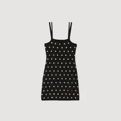 Femme SANDRO Robe Courte à Pampilles Coquillages