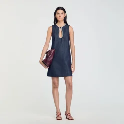 Femme SANDRO Robe Courte à Strass