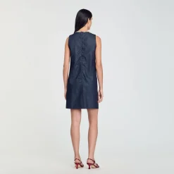 Femme SANDRO Robe Courte à Strass
