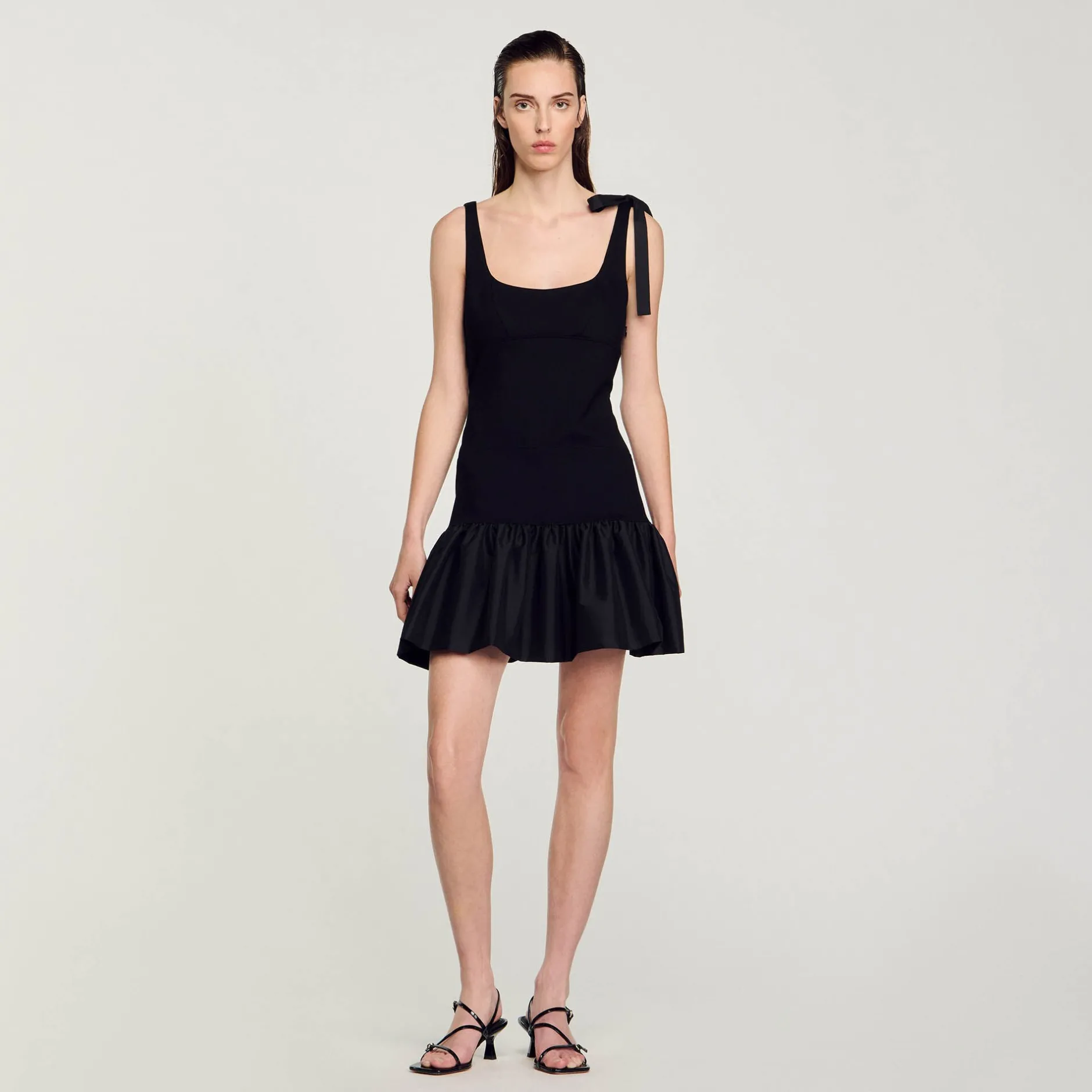 Femme SANDRO Robe Courte Bimatières