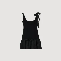 Femme SANDRO Robe Courte Bimatières