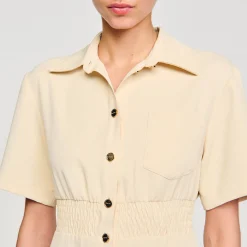 Femme SANDRO Robe Courte Boutonnée