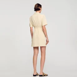 Femme SANDRO Robe Courte Boutonnée