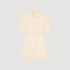 Femme SANDRO Robe Courte Boutonnée
