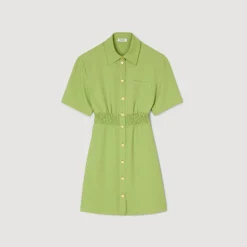 Femme SANDRO Robe Courte Boutonnée