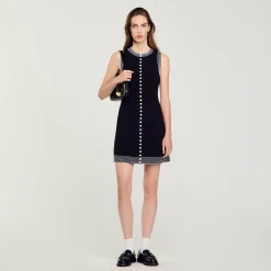 Femme SANDRO Robe Courte Boutonnée