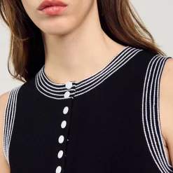 Femme SANDRO Robe Courte Boutonnée