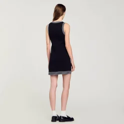 Femme SANDRO Robe Courte Boutonnée