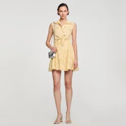 Femme SANDRO Robe Courte Brodée